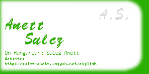 anett sulcz business card